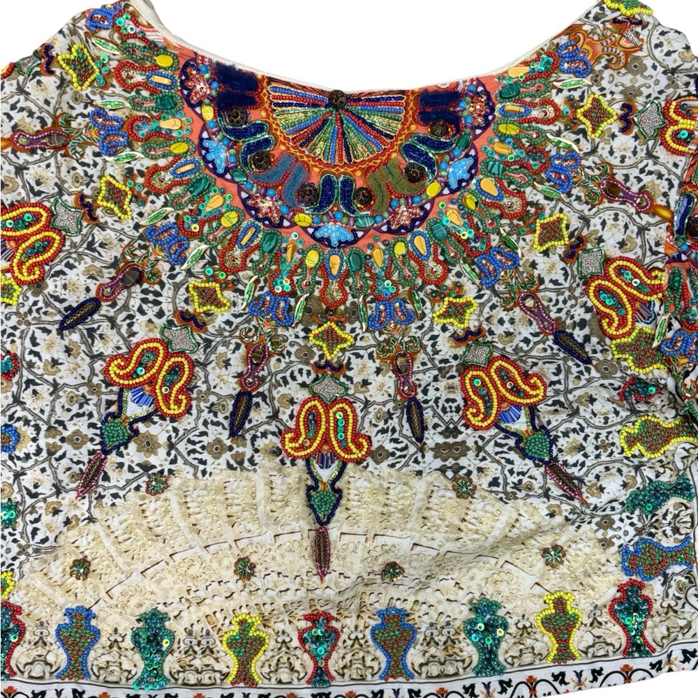 Camilla Multicolor Embroidered Cape/Shawl - Picture 2 of 5